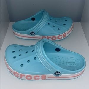 Ice Blue and Candy Pink Crocs NWOT